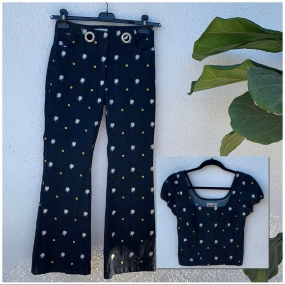 Rare Miaou Denim Daisy matching set - Picture 3 of 14